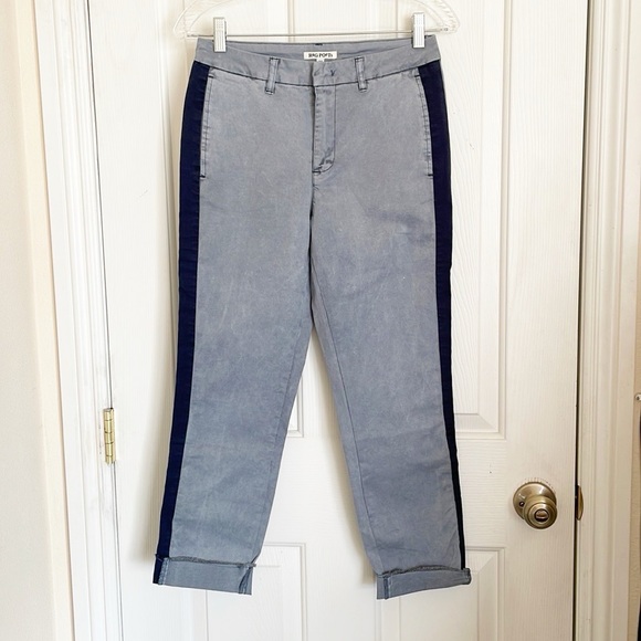 Rag Poets crop ankle raw hem folded cuff pants size 27 - Picture 2 of 10